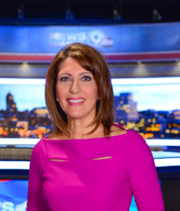 Wall of Distinction honoree Christie Casciano on the NewsChannel 9 set