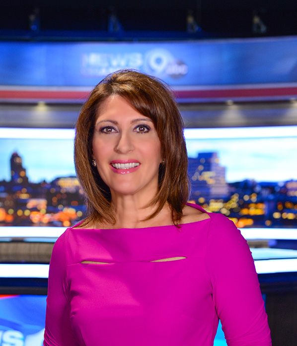 Wall of Distinction honoree Christie Casciano on the NewsChannel 9 set